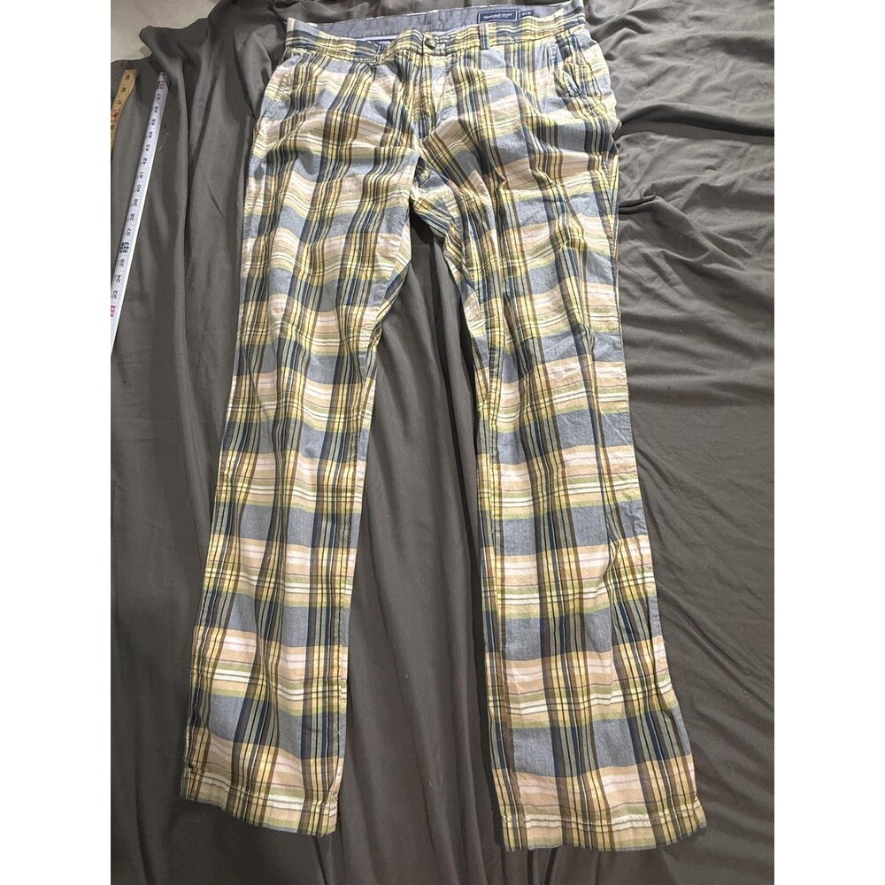 Vineyard Vines Jeans Mens 36x32 Multicolor Plaid Regular Fit Summer Casual